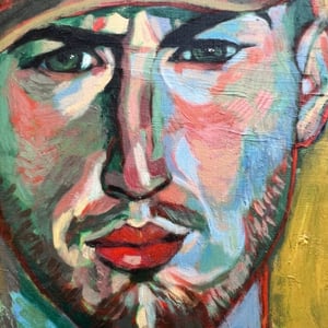 Image of 'I Get Lost Inside Your Eyes' portrait painting by Poppy Ellis 2022