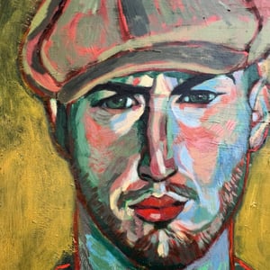 Image of 'I Get Lost Inside Your Eyes' portrait painting by Poppy Ellis 2022