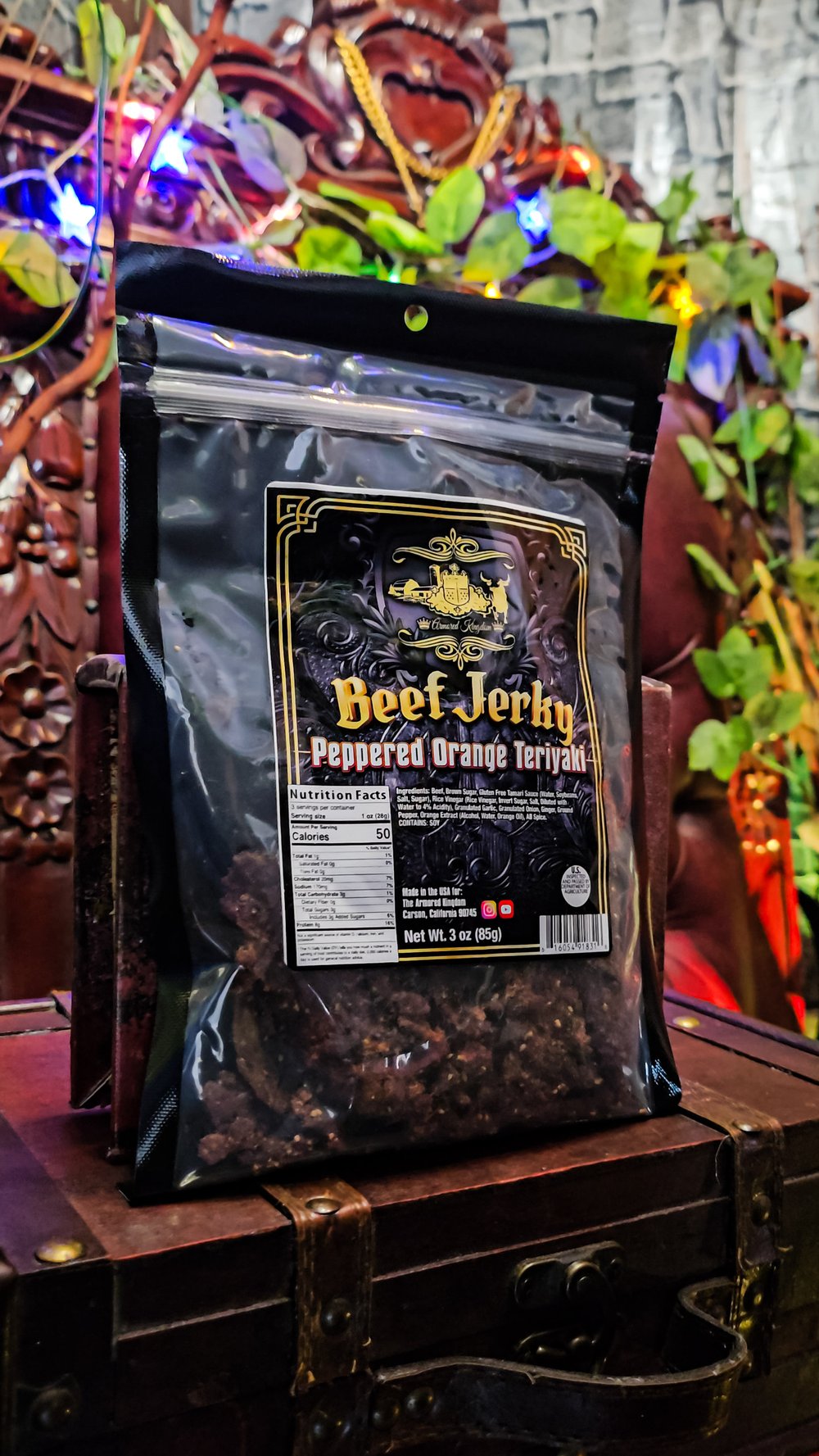 👑The Armored Kingdom Peppered Orange Teriyaki Beef Jerky 🍖