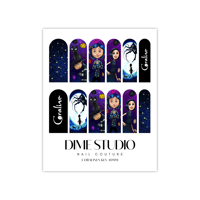 Image 2 of CORALINE HALLOWEEN NAIL DECALS 