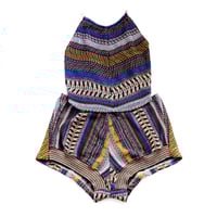 Image 3 of vintage monello sweater set adult L large high neck courtneycourtney halter tie crop top high waist