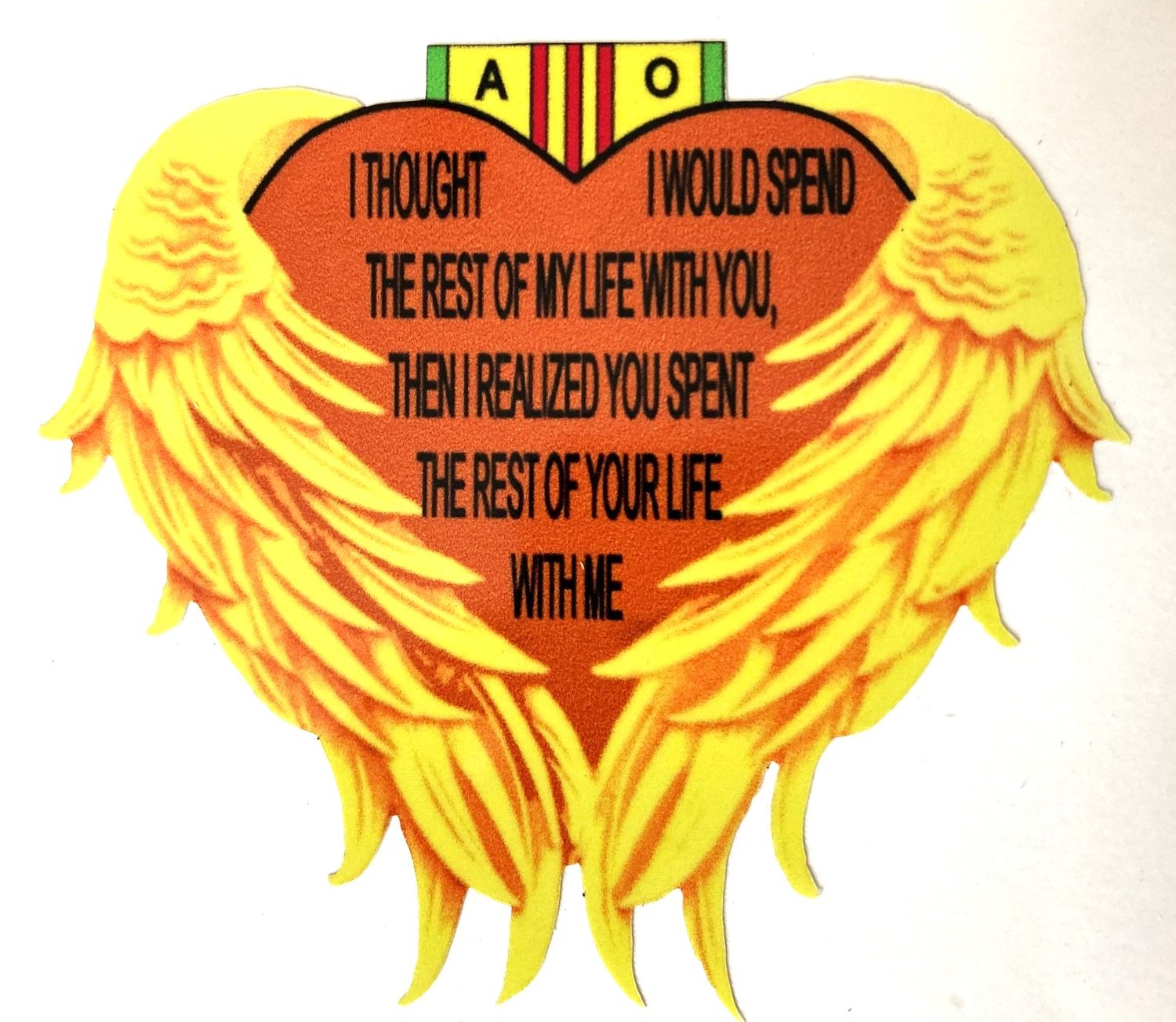 Image of Agent Orange Angel Wings Wife's Saying