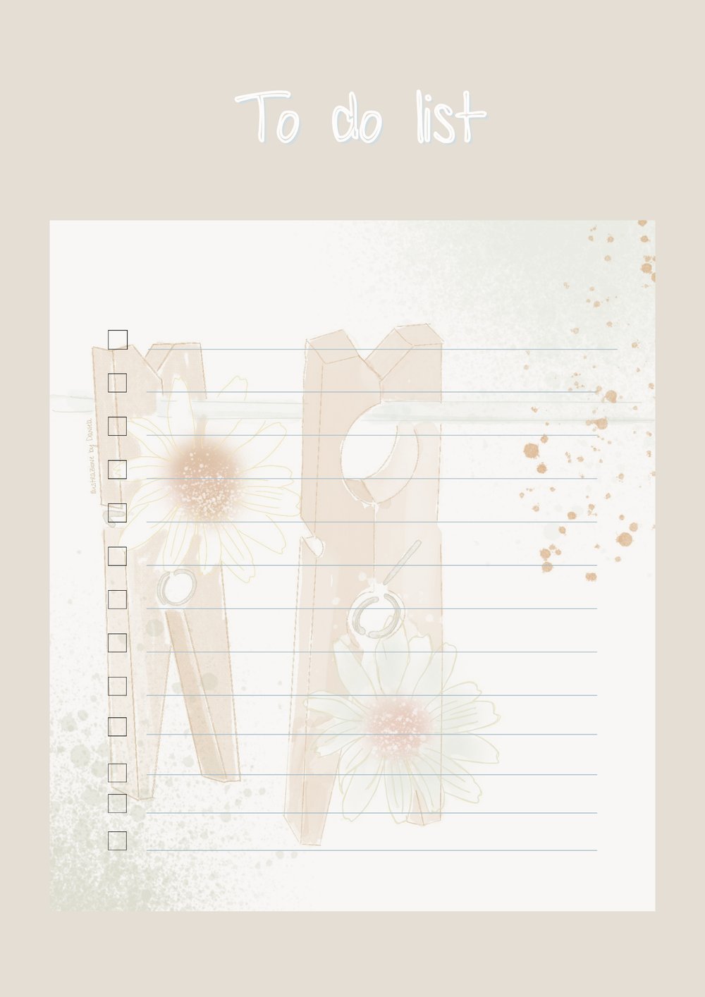 Image of Disegni-ni digitali- serie TO DO LIST 