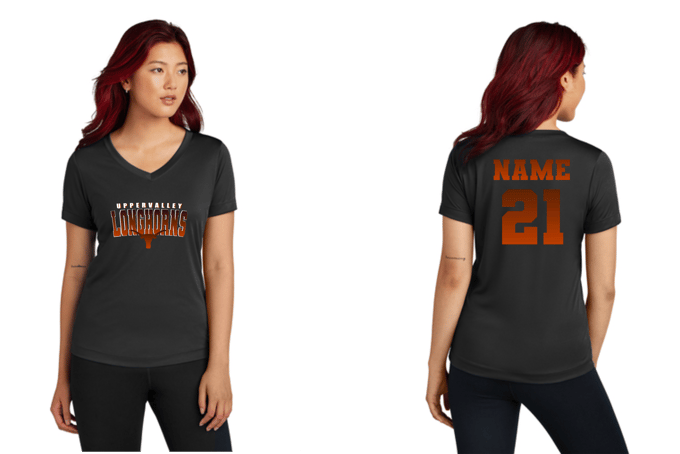 Image of UPPERVALLEY LONGHORNS WOMENS V NECK 