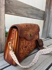 Image 3 of Vintage Tooled Leather Bag