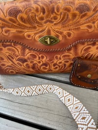 Image 2 of Vintage Tooled Leather Bag