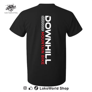 Image of Downhill, Mountain Bike, MTB, Black T-Shirt