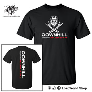 Image of Downhill, Mountain Bike, MTB, Black T-Shirt