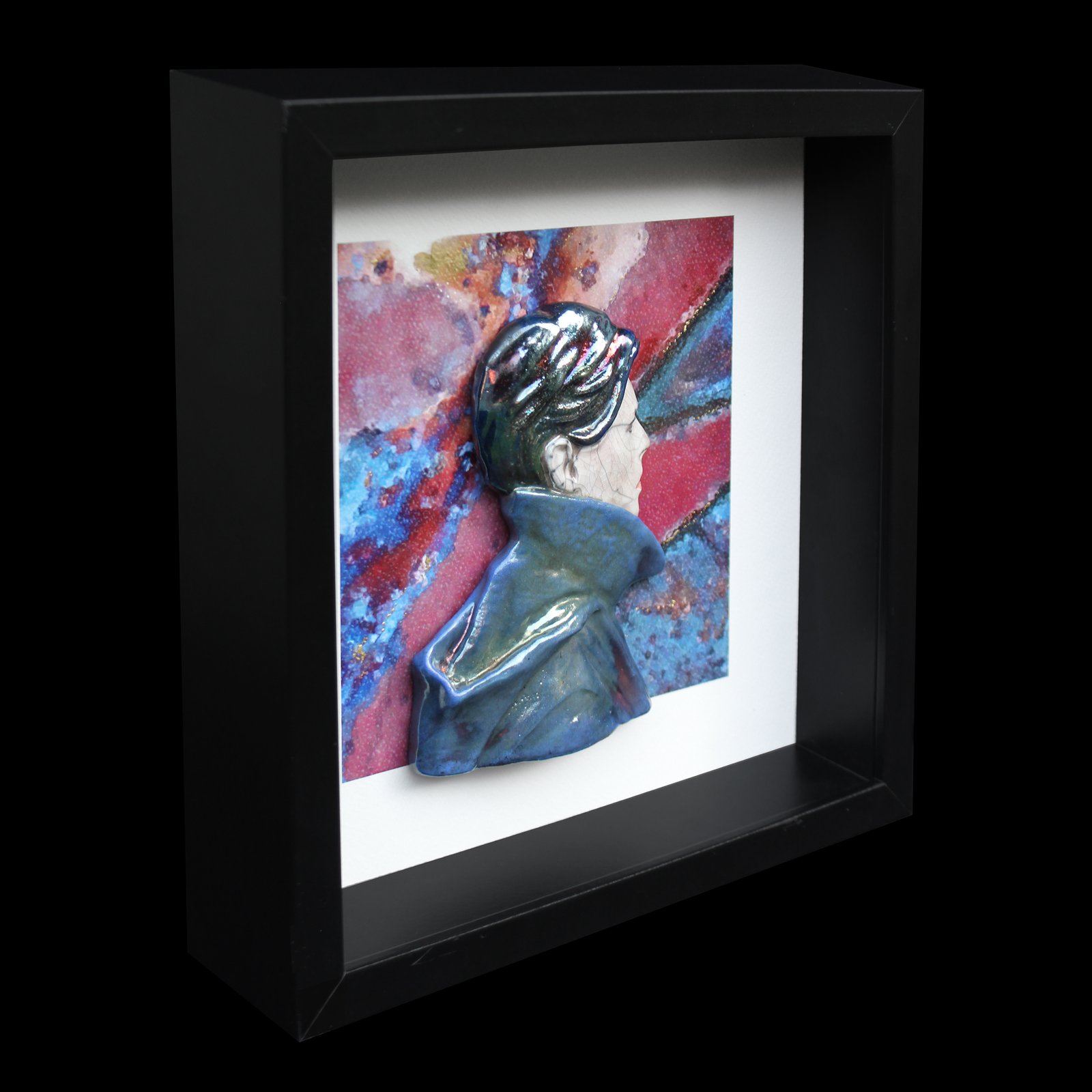 David Bowie 'Low' Raku Version - Framed Sculpture | BowieGallery