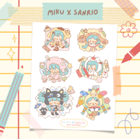 Miku x Sanrio Fan Art - Sticker Sheet