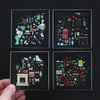 Four Seasons - Postcards, Stickers, Prints