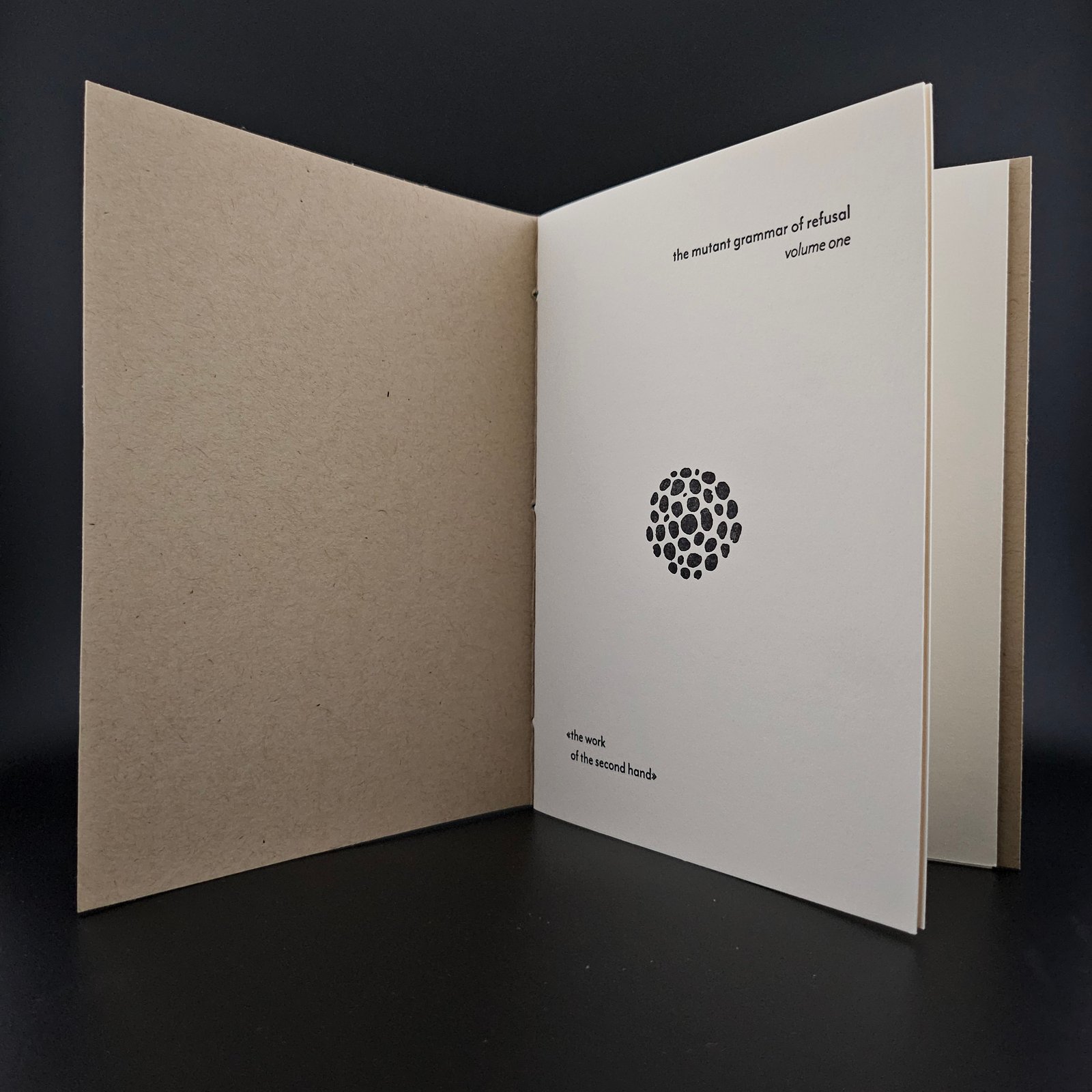 The Mutant Grammar of Refusal, Volume One: The Work of the Second