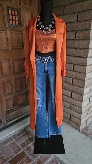 Image of Belinda Satin Trench Duster