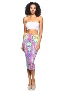 Image 1 of Multicolor Pencil Skirt