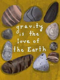 Gravity Love: sticker and prints