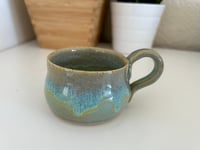 Image 1 of 6oz Ceramic Stoneware Blue-Green Mug