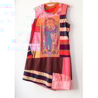 Image 7 of piece of my heart janis joplin patchwork adult L large courtneycourtney shift tunic dress summertime
