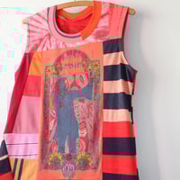 Image 3 of piece of my heart janis joplin patchwork adult L large courtneycourtney shift tunic dress summertime
