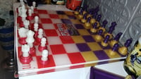 Image 3 of Custom Designed Dominoes and Chess Combination Set.