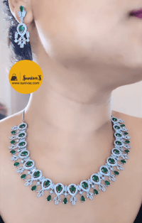 Image 2 of Bella-Stunning AD Necklace Set with Earrings