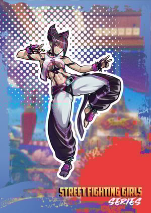 Image of Juri Han - Street Fighting Girls series stickers // Fer Yoshimiya