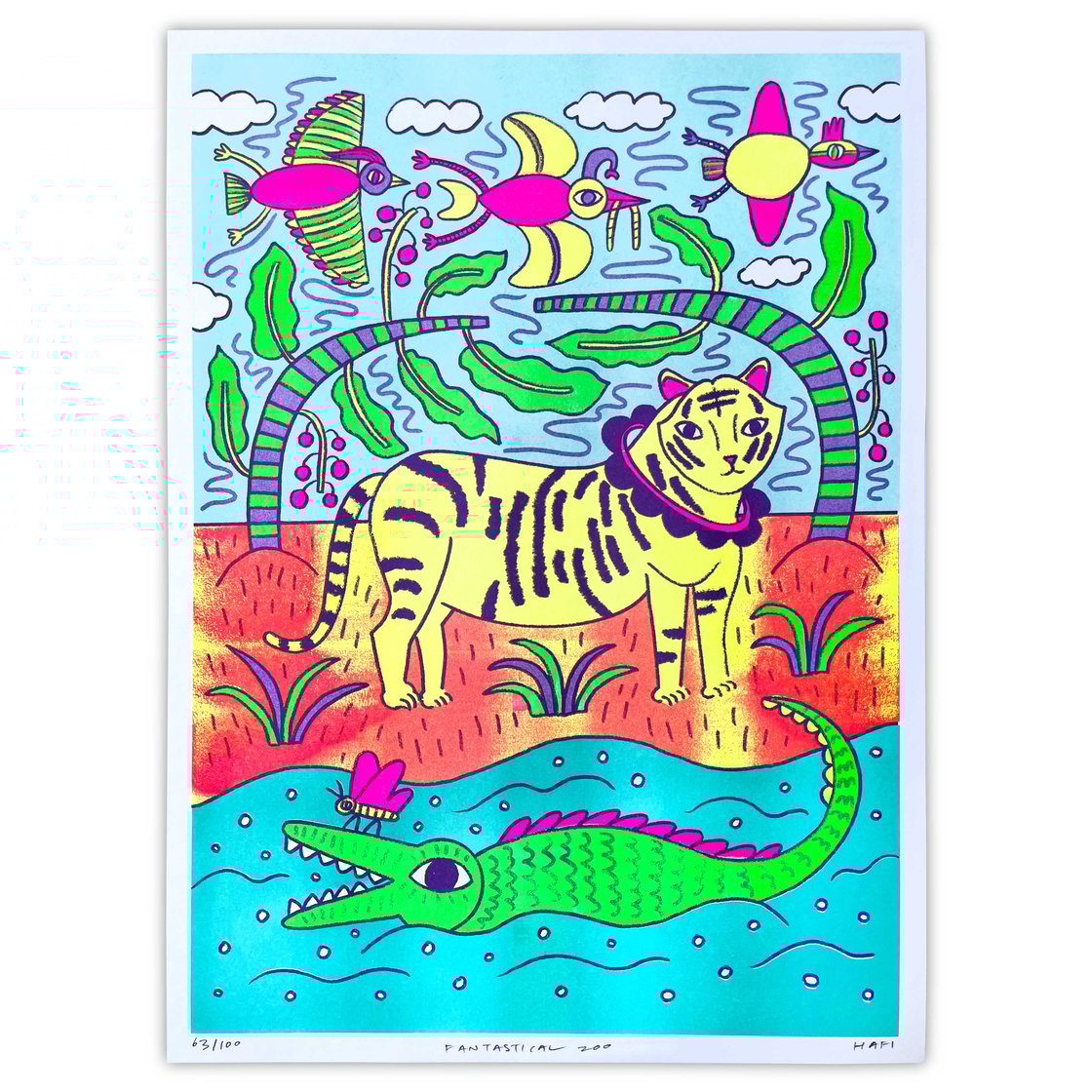 Image of A Tiger is a Giant Cat by Hafi (Gacha God Edition)