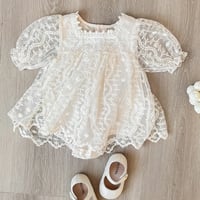 Image 4 of Cream Lace Matching Sibling Dress/Romper 