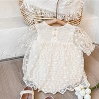 Image 3 of Cream Lace Matching Sibling Dress/Romper 