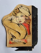 Image of original antique vintage joe mabel darpel texas navy sailor tattoo flash ~5x7