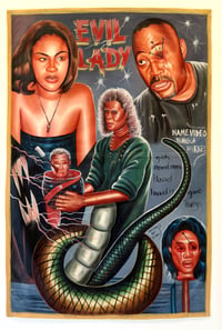 Image 17 of Deadly Prey. Hand painted movie poster from Ghana