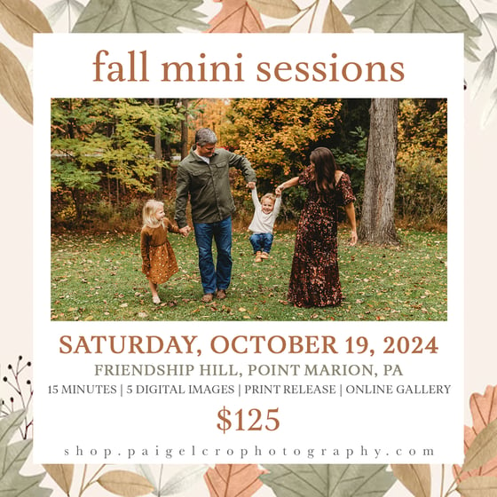 Image of Fall Mini Sessions - DAY TWO