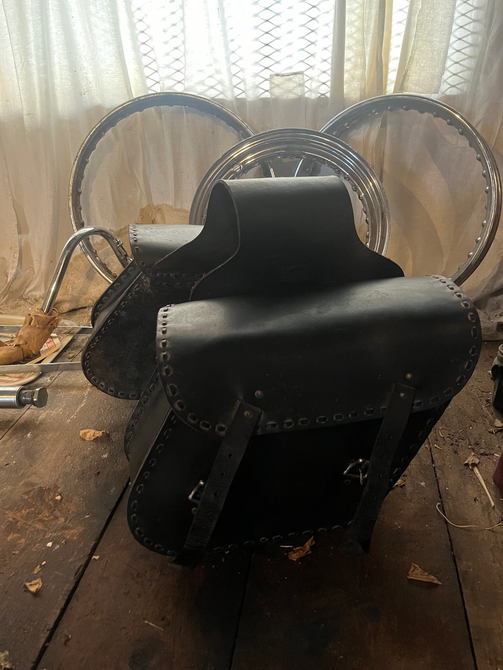 Image of Brunson Leather Leather Saddlebags
