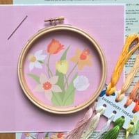 Image 2 of Daffodils & Tulips Embroidery Kit