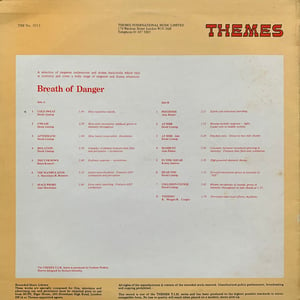 Various – Breath Of Danger (Themes International Music – TIM 1013 - UK  - 1974)