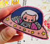 Space Kitty - glitter sticker