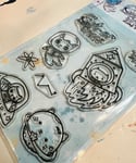 Space cat - stamp set