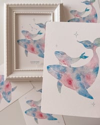 Image 2 of Space Whales Print