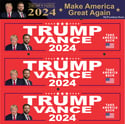 TRUMP • VANCE Bumper Stickers Red With or Without Pictures