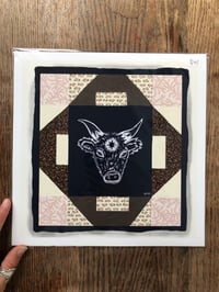 Image 3 of Bull Quilt: prints, stickers, and greeting cards