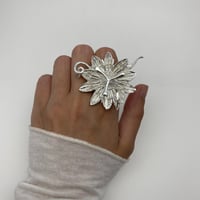 Image 1 of passionflower ring 6.5 US