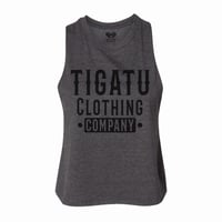 Image 1 of Women's "Western" Dark Heather Grey Racerback Tank