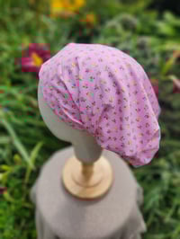 Image 1 of Pink Tiny Floral Hair Covering 