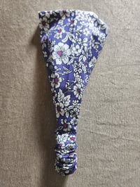 Image 3 of Purple Floral Hair Covering 