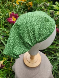 Image 1 of Green Calico Hair Covering 