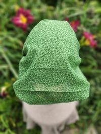 Image 2 of Green Calico Hair Covering 
