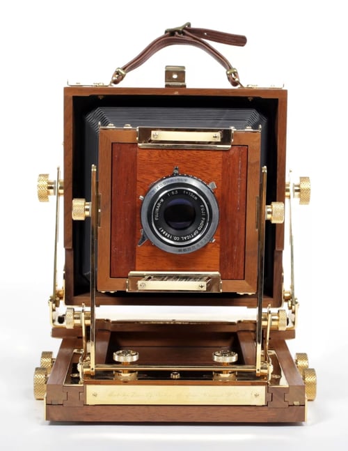 Image of Zone VI "gold" 4X5 Camera w/ 150mm + 210mm Lenses + Holders + FRESNEL + FILM #4083