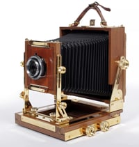 Image 3 of Zone VI "gold" 4X5 Camera w/ 150mm + 210mm Lenses + Holders + FRESNEL + FILM #4083
