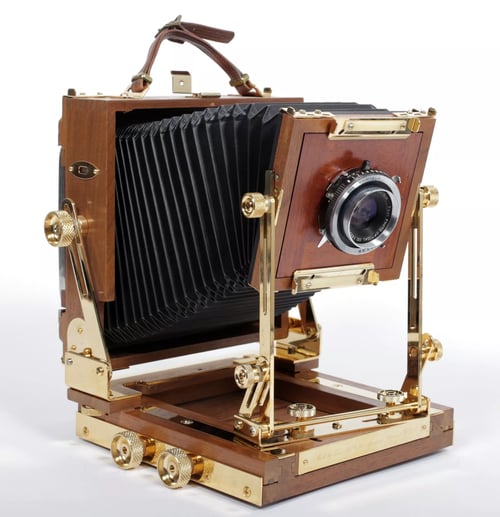 Image of Zone VI "gold" 4X5 Camera w/ 150mm + 210mm Lenses + Holders + FRESNEL + FILM #4083