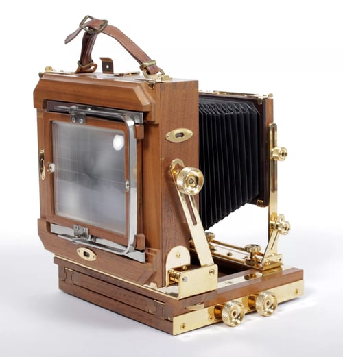 Image of Zone VI "gold" 4X5 Camera w/ 150mm + 210mm Lenses + Holders + FRESNEL + FILM #4083