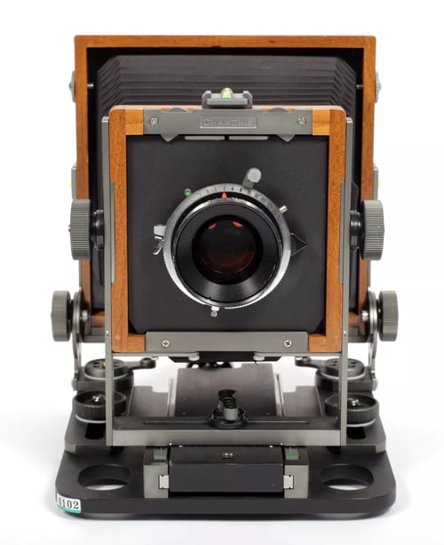 Image of Chamonix 045F-2 4X5 camera W/ 150mm + 210mm APO Lenses + Holders + Film + Fresnel #4836